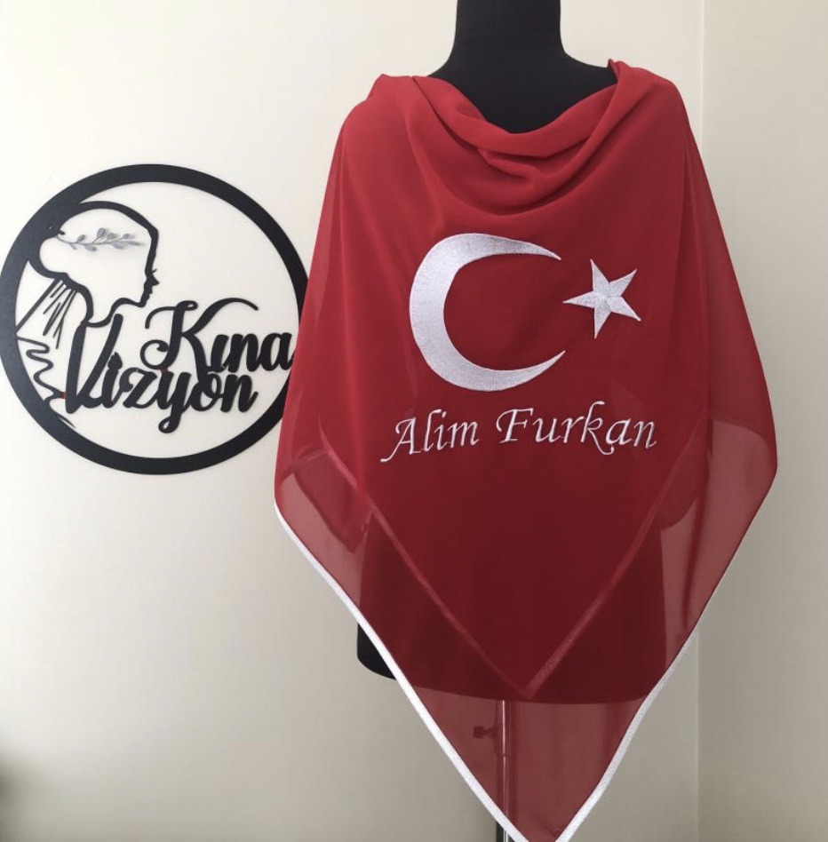 İsim%20ve%20Ay%20Yıldız%20Nakışlı%20Damat%20Örtüsü-%20Gümüş%20Kenar-